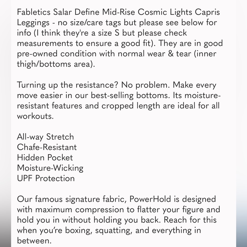 490. Fabletics Salar Define Mr Cosmic Cropped Leg… - image 3